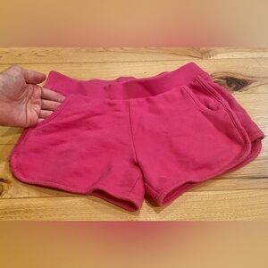 Pink Lands End Terry Cloth Shorts With Pockets Girls Size 10